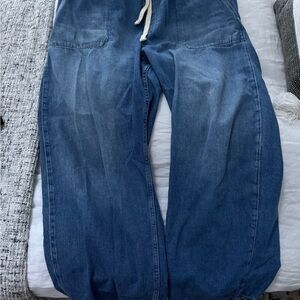 GAP Denim Blue Elastic barrel pants